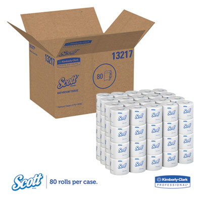 Scott Standard Bathroom Tissue, 2-Ply, 506 Sheets/Roll, 80/CT (KCC13217)