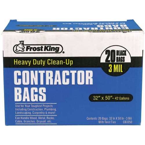 Frost King Contractor Trash Bags 32in x 50in 3mil